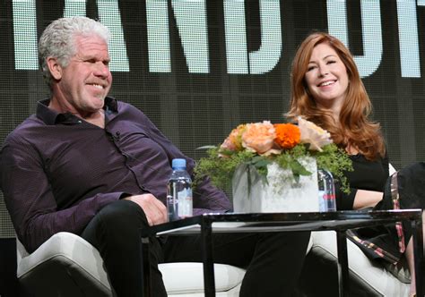 NEW YORK-- In her new Amazon original series, Hand of God, <b>Dana</b> <b>Delany</b> is the exasperated wife of a man - played by <b>Ron</b> <b>Perlman</b> - who seems to be having a breakdown as their son lies in a coma. . Dana delany married ron perlman